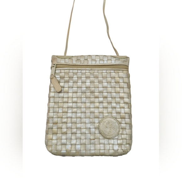 Carlos Falchi Handbags - Carlos Falchi Gold Metallic Crossbody Bag